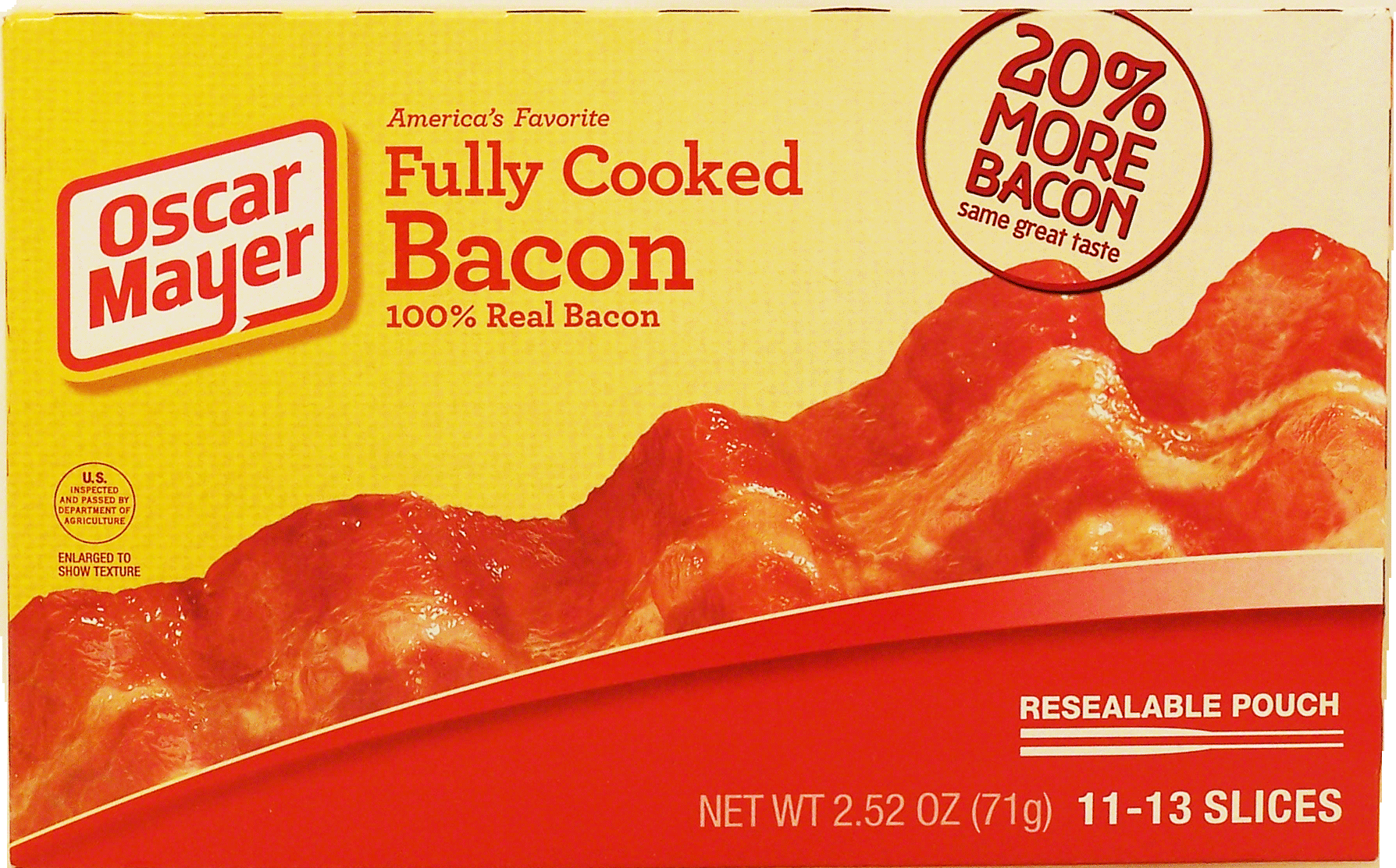 Oscar Mayer  fully cooked bacon, 11-13 slices, does not require refrigeration Full-Size Picture